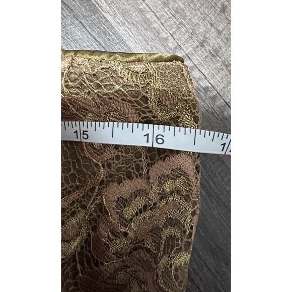 Y2K Nicole Miller Metallic Lace Strapless Dress Sz 6 Bodycon Cocktail Wedding - Picture 10 of 13